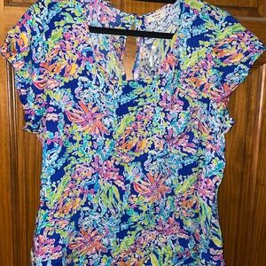 Marina Luna Multicolor Abstract Top